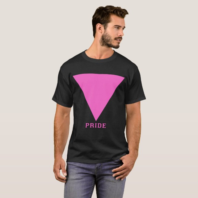 T-shirt Triangle rose Fierté Mouvement pour les droits des (Devant entier)