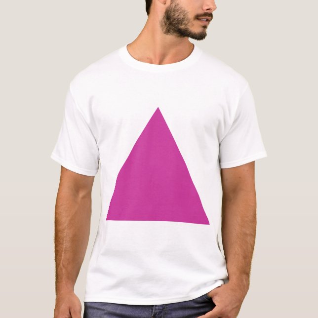 T-shirt Triangle - Rose profond (Devant)