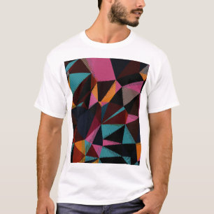 T-shirt Triangles colorés Abstrait Arrière - plan géométri