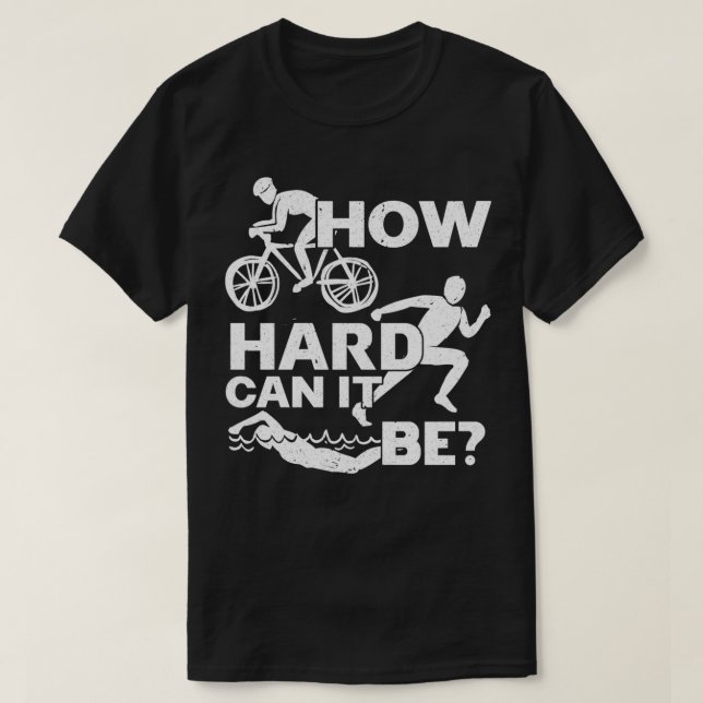 T-shirt Triathle Triathlon Triathlon Swim Run Vélo Ride (Design devant)