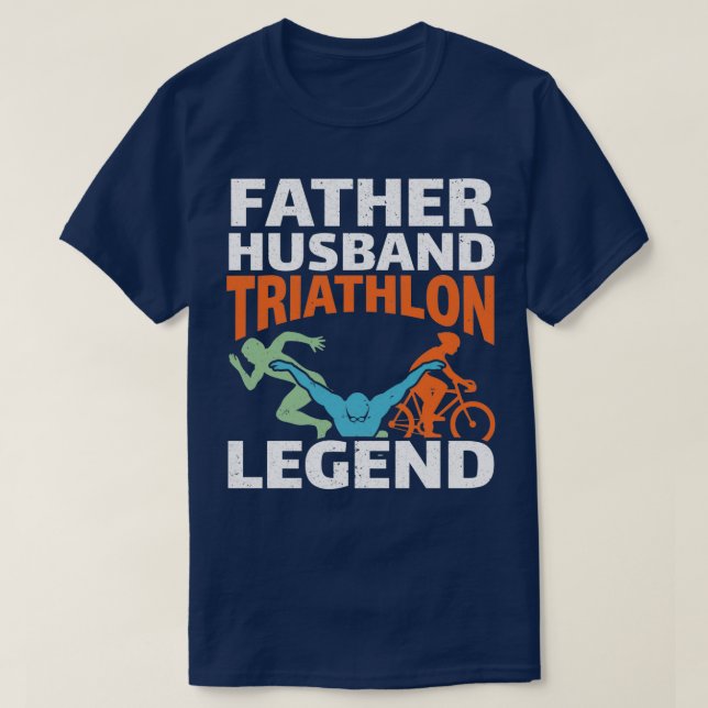 T-shirt Triathle Triathlon Triathlon Swim Run Vélo Ride (Design devant)