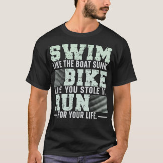 T-shirt Triathle Triathlon Triathlon Swim Run Vélo Ride