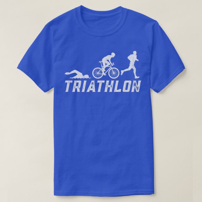 T-shirt Triathle Triathlon Triathlon Swim Run Vélo Ride (Design devant)