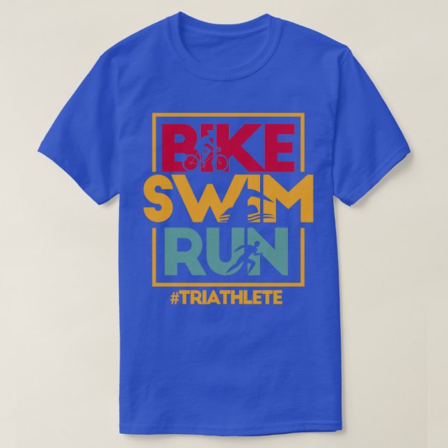 T-shirt Triathlète de course à vélo (Design devant)