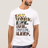 Triathlete mangent la vie quotidienne de sommeil
