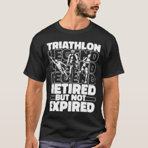 T-shirt Triathlon à vélo à la retraite en cours de natatio