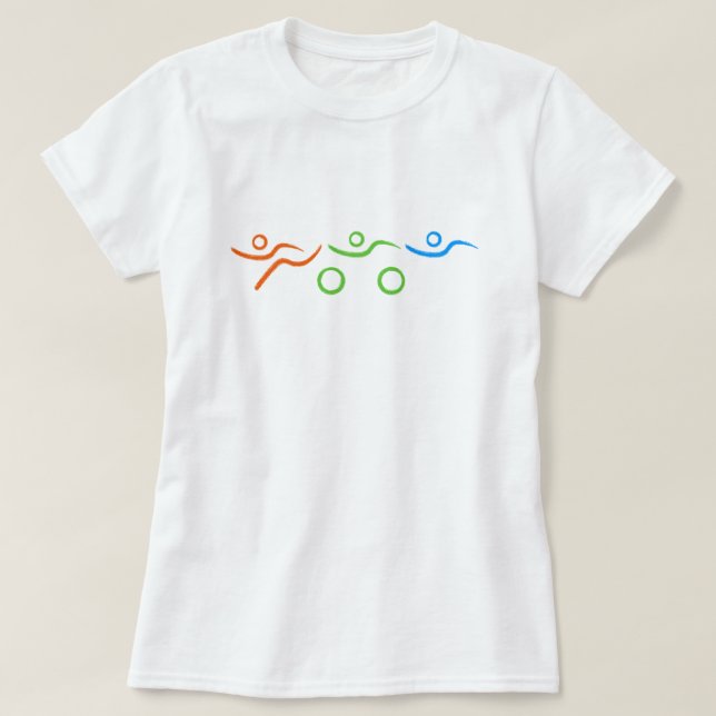 T-shirt Triathlon cool et design unique (Design devant)