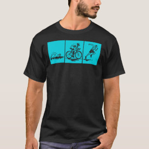 T-shirt Triathlon cool Hommes Femmes Nage Vintage Course c