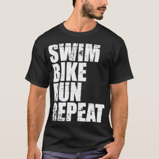 T-shirt Triathlon course à vélo de natation Répétition Tri