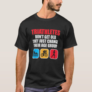 T-shirt Triathlon Hommes Femmes Triathlètes Nagent Vélo Co