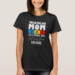 T-shirt Triathlon Maman Aime courir Vélo et nager Triathlo