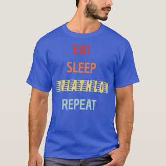 T-shirt Triathlon Manger Sleep Triathlon Répéter