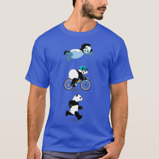T-shirt Triathlon Panda Rose