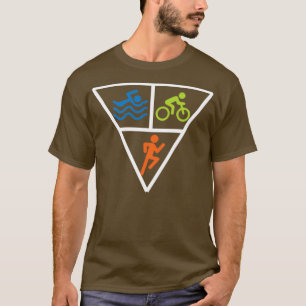 T-shirt Triathlon Triangle Swim Bike Run Triathlète
