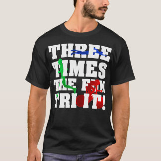 T-shirt Triathlon Trois Fois Le Fun Run Swim Cycle