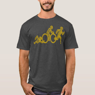 T-shirt Triathlon vintage course à vélo de natation