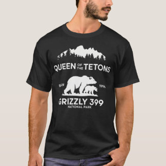 T-shirt Trib Du Parc National Queen Of The Tetons Grizzly