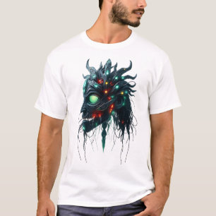 T-shirt Tribal Face Flottant - Veines mécaniques Art