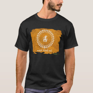T-shirt tribal indien de conception - noir