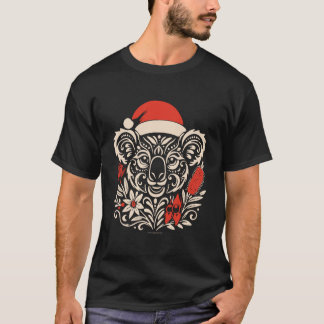 T-shirt Tribal Koala Christmas – Tattoo-Inspired