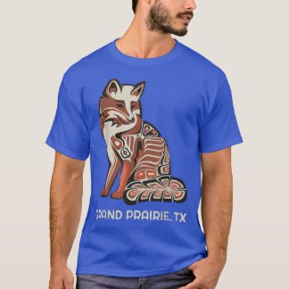 T-shirt Tribal Rouge De Grand Prairie Artwor Amérindien