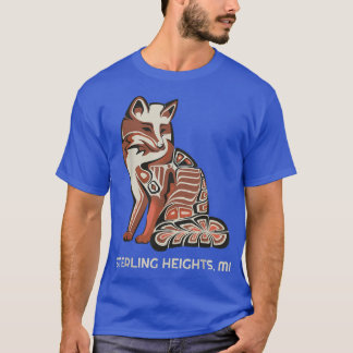 T-shirt Tribal Rouge De Sterling Heights Art Amérindien