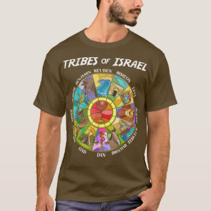 T-shirt Tribes Of Israel Nation Hebrew Twelve Sons Jewish