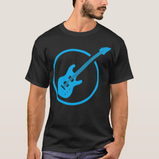 T-shirt Triblend bleu guitare