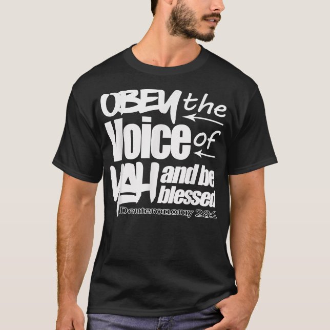 T-shirt Tribu israélite hébraïque Juda Torah Deut 28 Obey  (Devant)