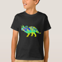 Triceratops Coloré Art de Dinosaure Psychédélique