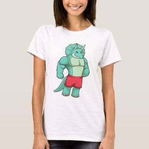 T-shirt Tricératops comme Bodybuilder à Bodybuilding