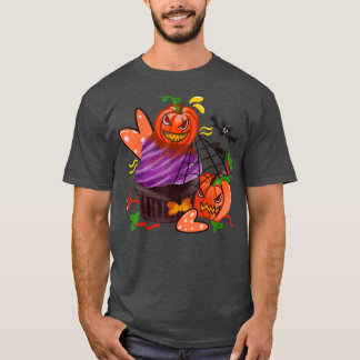 T-shirt Trick Citrouille Effrayant Ou Traitement, Jack Éff