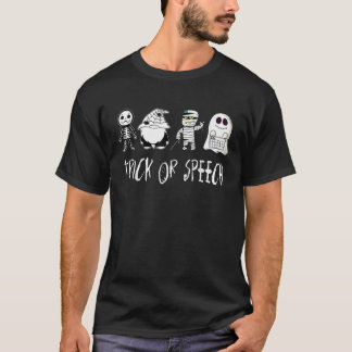 T-shirt Trick Or Speech Fantôme Momie Gnome Squelette SLP 