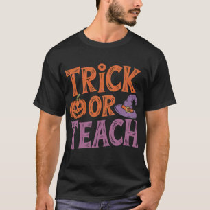 T-shirt Trick Or Teach Prof Groovy Halloween Rétro