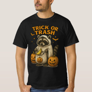 T-shirt "Trick or Trash" Raton Halloween   Drôle de Poubel
