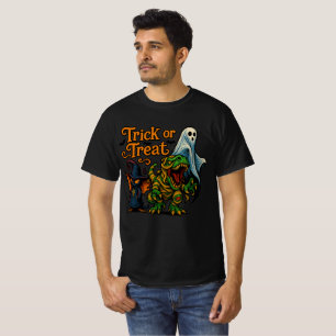 T-shirt Trick or Treat Dino & Friends Art Halloween