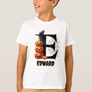 T-shirt Trick or Treat Mignon E Initial Halloween