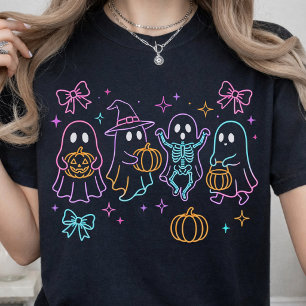 T-shirt Trick or Treat Néon Halloween Fantôme Effrayant