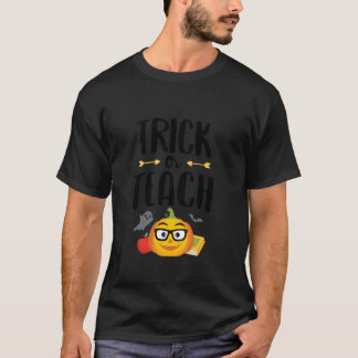 T-shirt Trick Ou Enseigner Citrouille Fantôme Enseignant F