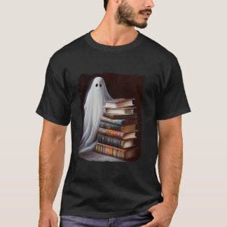 T-shirt Trick Ou Enseigner Ghost Lire Les Livres Éffrayant