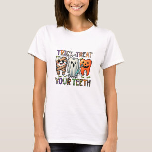 T-shirt Trick ou traiter Bricoler vos dents Dentiste