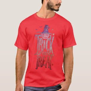 T-shirt TRICK OU TRAITER Déplaisant Halloween Jack-o'-lant