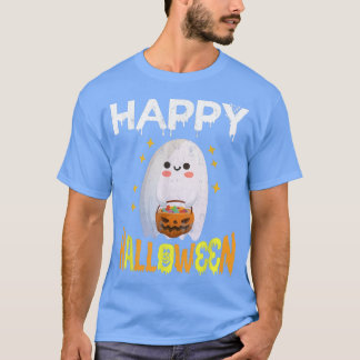 T-shirt Trick Ou Traiter Halloween Chemise Fantôme Citroui