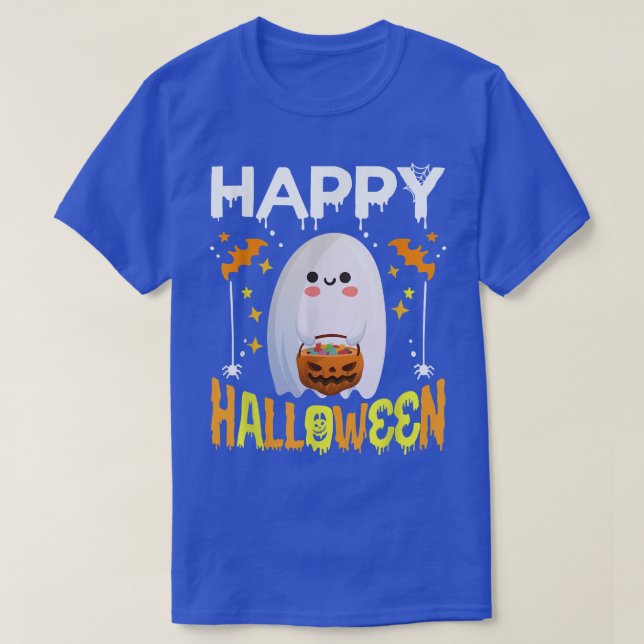 T-shirt Trick Ou Traiter Halloween Chemise Fantôme Citroui (Design devant)