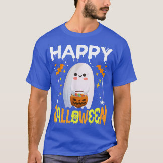 T-shirt Trick Ou Traiter Halloween Chemise Fantôme Citroui