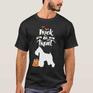 T-shirt Trick Ou Traiter Le Chien Schnauzer Miniature Hall