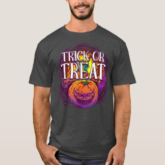 T-shirt Trick Ou Traiter Le Costume D'Halloween Lazy Scand