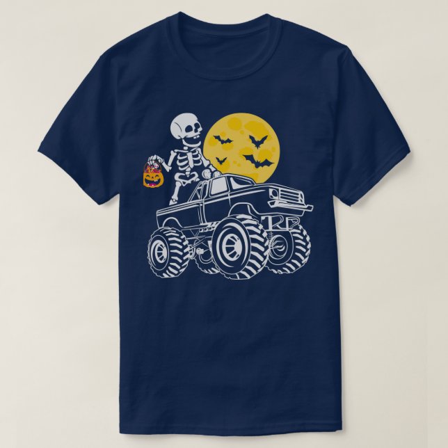 T-SHIRT TRICK OU TRAITER MONSTER CAMION HALLOWEEN (Design devant)