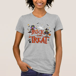 T-shirt Trick ou traiter sorcière Ghost Chat Fun Halloween