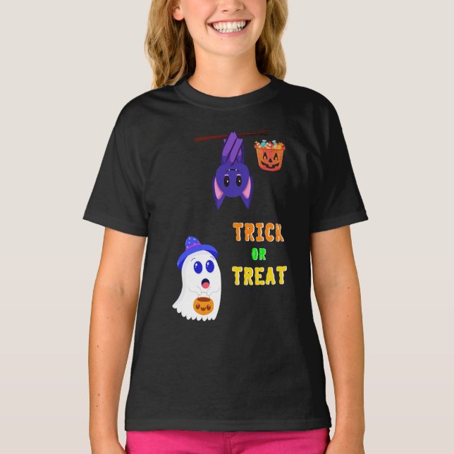 T-shirt Trick Ou Treat Bats Candy 31 UK Octobre Halloween (Devant)